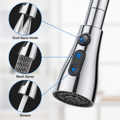 3-Mode Adjustable Faucet Sprayer Nozzle
