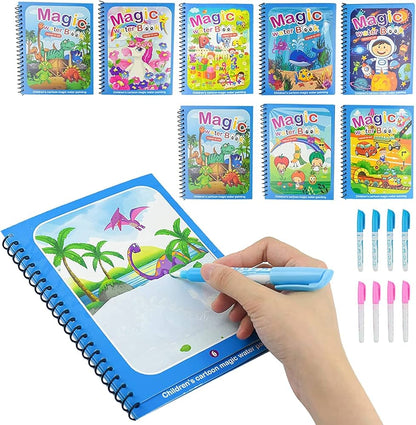 Reusable Water Coloring Book Set (Pack of 1)