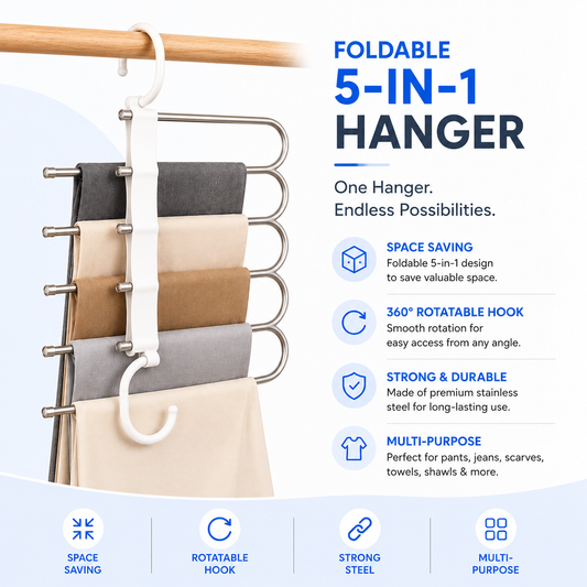 Foldable 5-in-1 Hanger