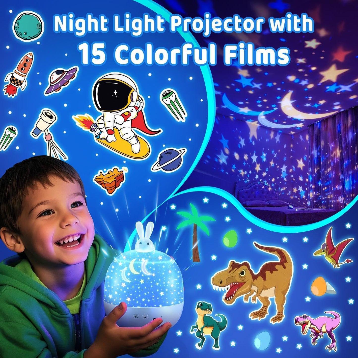 Dreamy Bow Night Light Projector