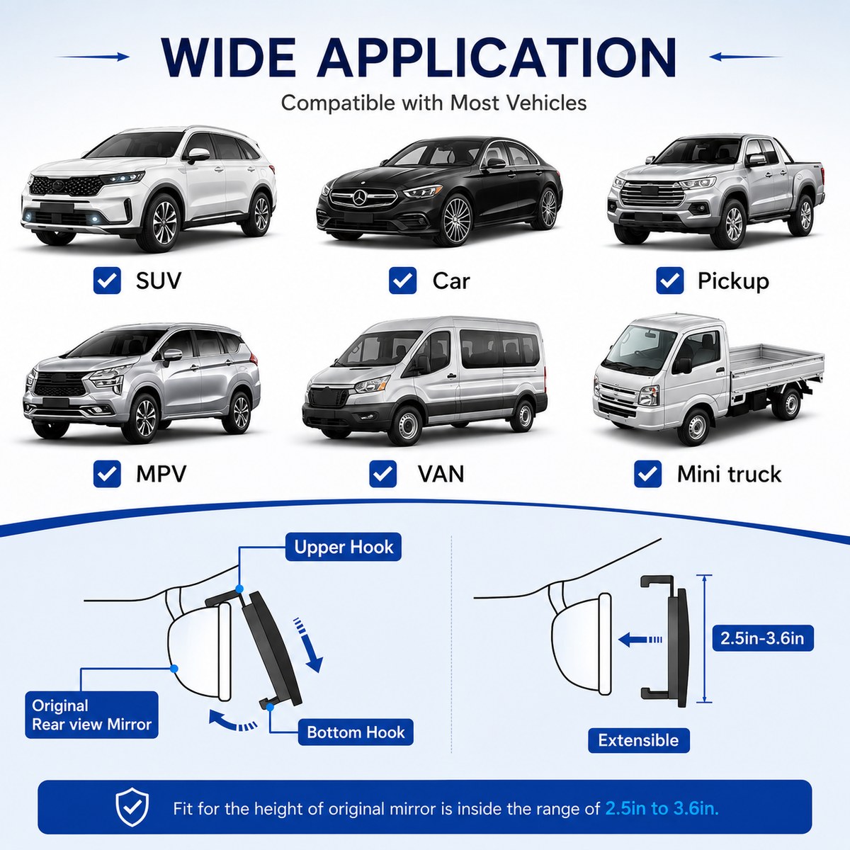 Premium Wide View Mirror